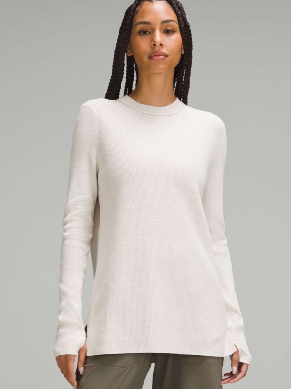 Lululemon Take It All In Cotton-Blend Sweater
White Opal Sz XS